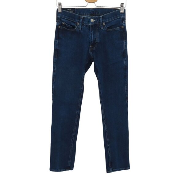 Abercrombie & Fitch Mens 26W 30L Langdon Skinny Stretch Dark Blue Denim Jeans - Picture 1 of 11